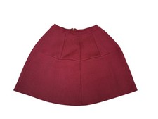 MARNI Vintage Mini Skirt Burgundry Exposed Zip Consuelo Castiglioni IT40 Small