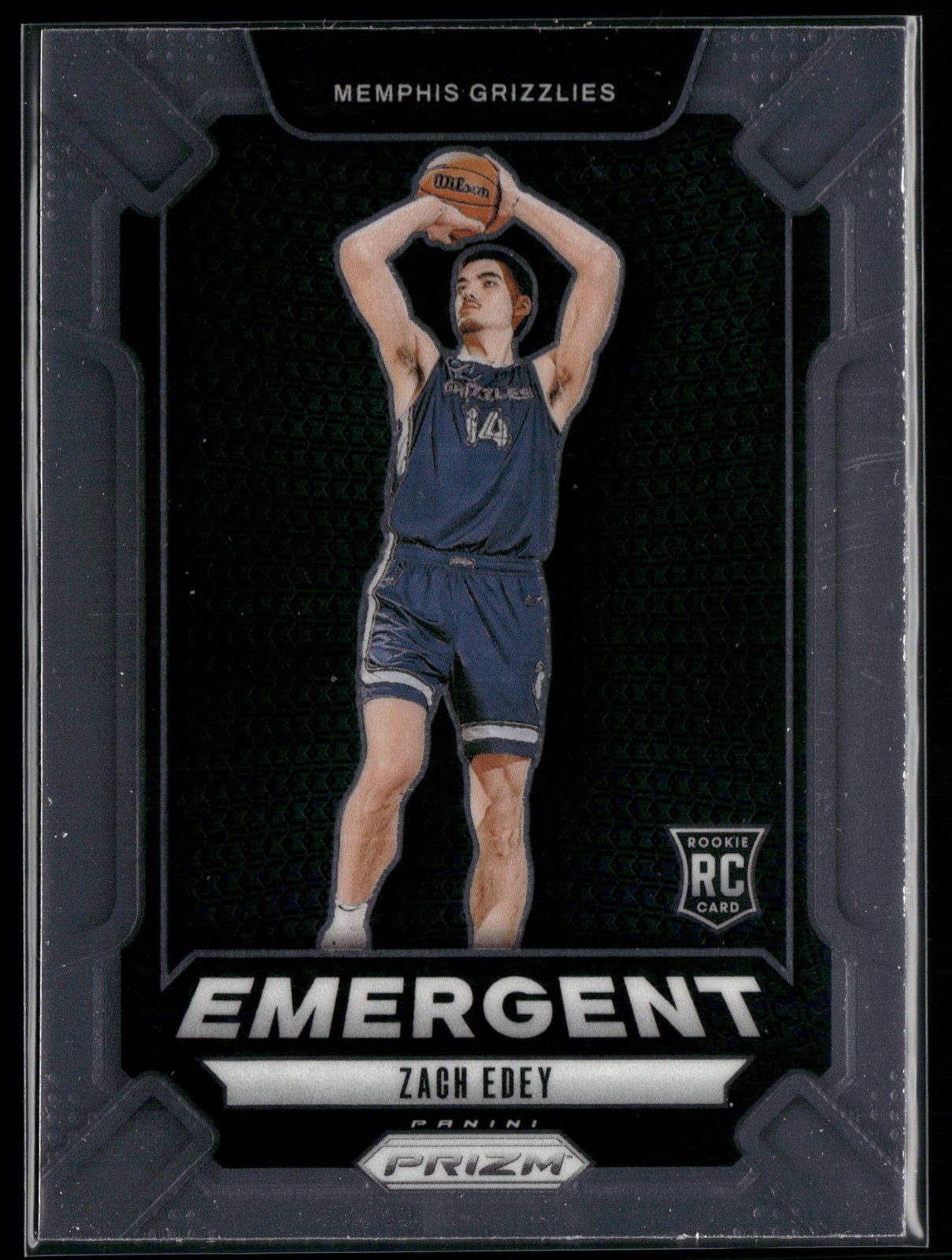 2024-25 Panini Prizm #16 Zach Edey Emergent Prizms Silver
