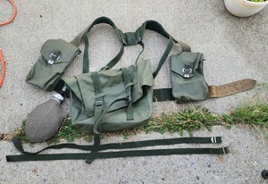 Cold War Swedish Stridssele M/59 Web Gear With M/29 Canteen