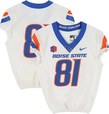Boise State Broncos Team-Issued #81 White Jersey from the Football Item#14264574