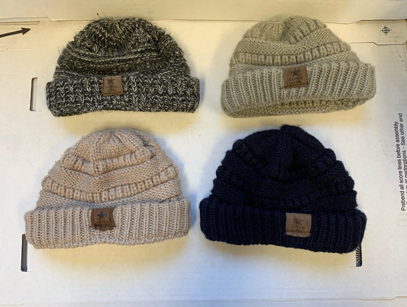 Super Star Beanie Stocking Cap Toddler Youth Stylish - Lot Of 4