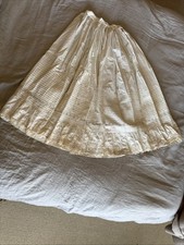 Antique Victorian Petticoat SKIRT, White, Hand stitched Lace, Size XS