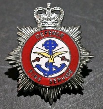 British - Ministry of Defence - Fire Brigade Service - Enamel Cap Badge.