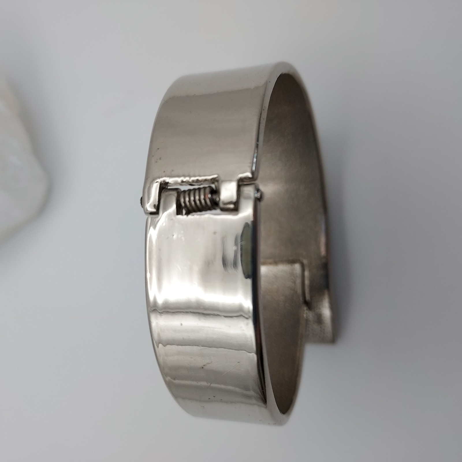Vintage Jewelry Bangle Bracelet Silver Hinged  In… - image 6