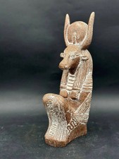 Rare Montu Statue Goddess of War Authentic Ancient Egyptian Antiquities Egypt BC