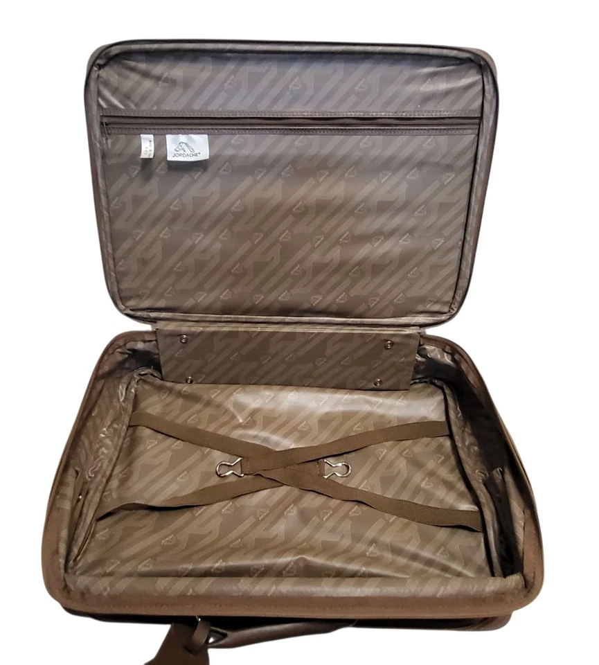 Maleta de Colección Jordache Marrón Tweed Años 70 80 Equipaje de Mano Icónico Jeans Marca Foto 3 de 4