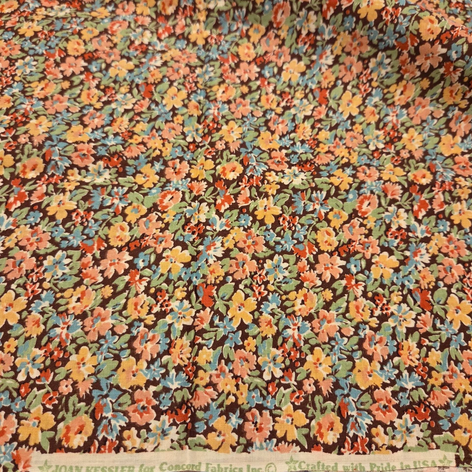 Joan Kessler for Concord Fabrics Colorful Small Scale Floral 2.5Yards x 45" - Image 3 of 4