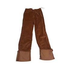 New Pilcro Corduroy Pants Women's 26 Cuffed High-Rise Straight Leg in Brown