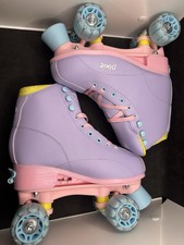 Roller Derby Pixie Colorful Roller Skates Adjustable Sz 3-6 Youth Kids