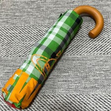 Vivienne Westwood Ove Check Logo Folding Umbrella Used