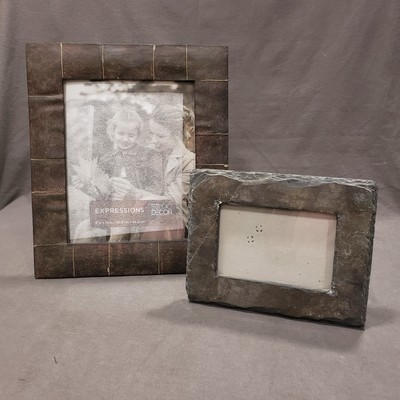 Photo Frames Stone Decor Slate & Faux Tile 4x6 8x10 Tabletop Rustic Natural Set