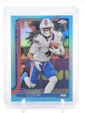 JAMES COOK 2025 TOPPS CHROME TEAL REFRACTOR /299 #35 BILLS Q0859