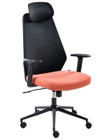 BüRostuhl Mesh Schwarz / Rot Mit Verstellbaren Armlehnen & KopfstüTze Neigba