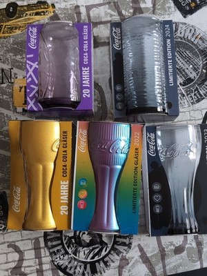 MC Donalds Cola Gläser Regenbogen Gold Limited Edition Set, 2022, 2023, 2024 Neu