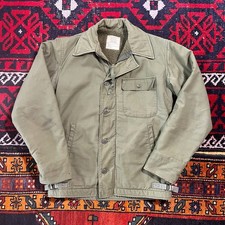 Vintage 60s A2 Deck Jacket USN NAS Glenview Chicago Stencil Navy Vietnam Sz. S/M