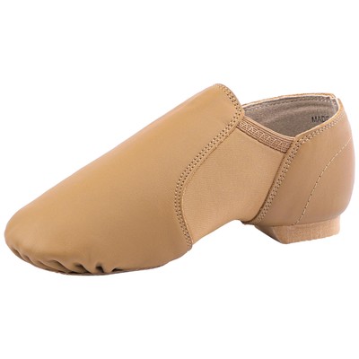 Leather Jazz Shoe Slip On for Girls and Boys, Brown 2.5M Little Kid