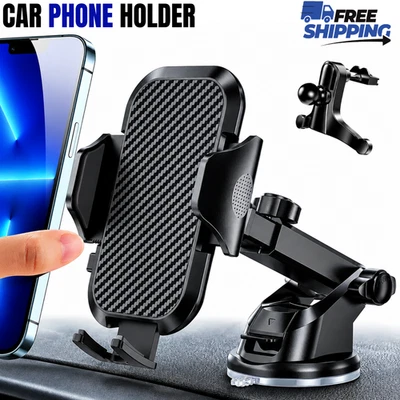 Car Phone Holder Universal Mount Mobile iPhone Windscreen Dashboard or Air Vent - Image 1 of 4