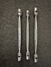 Vintage Snap-on Double Flex Head Socket Wrench Lot Fh1214cs Fh1618c Fhm1012 Usa
