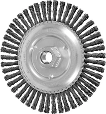 Pferd 6In Stringer Bead Knot Wheel .020 Cs Wire 5/8-11 Thread 48 Knots