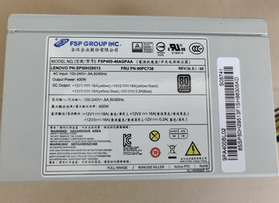  Power Supply 400W for ThinkStation M910T M920T 00PC738 FSP400-40AGPAA