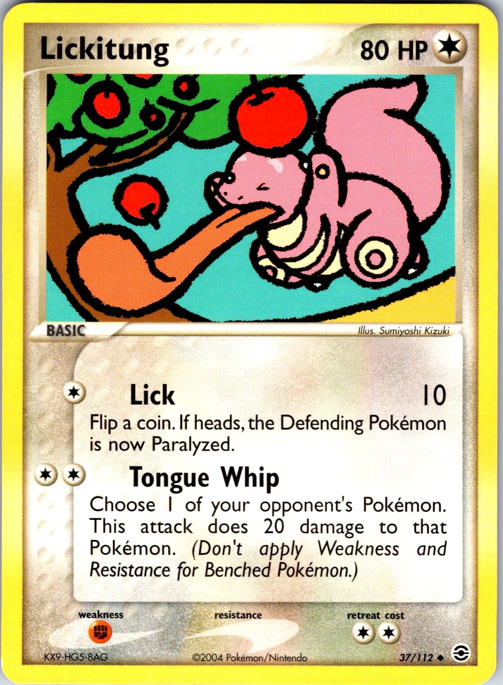 Lickitung Uncommon FireRed & LeafGreen 37/112 NM