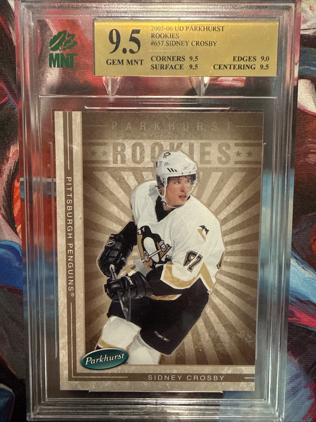 Sidney Crosby #657 Hockey Cards 2005 Parkhurst trading card — raw and PSA graded price guide