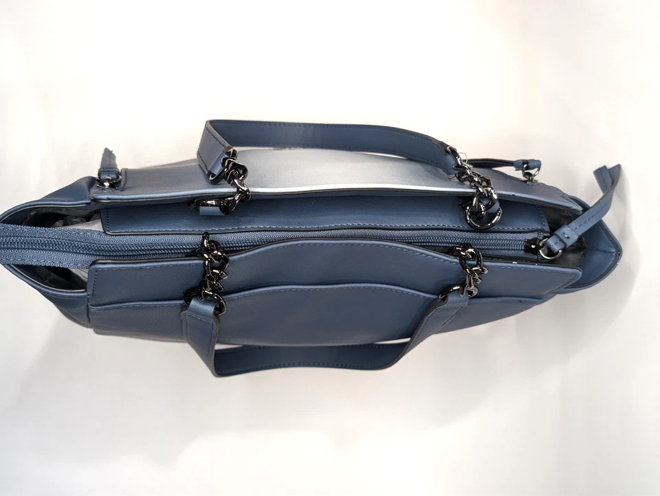 Bolso de Mano Simply Vera Wang Azul Denim Ombre Cara - Nuevo con Etiquetas Foto 4 de 4