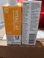 Vital AF 1.2 Cal Vanilla Flavor 8 oz. Carton (64828) - Case of 24 Exp Apr 2026