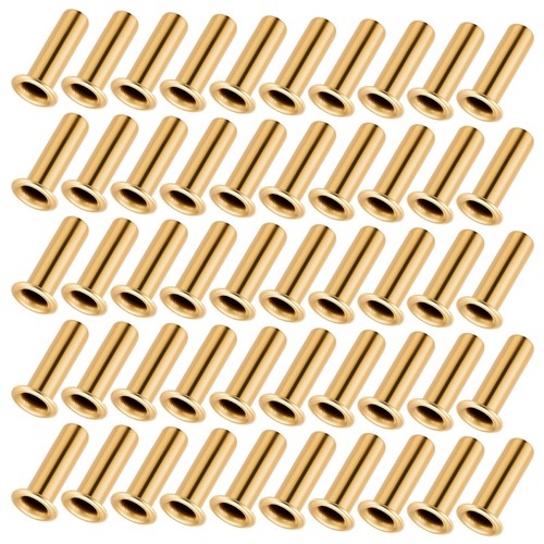 50 PCS 1/4" Tube ID Brass Compression Fitting, 4mm Tube OD, Gold