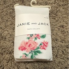 Janie and Jack Floral Tights Size 4-5 years New with tags