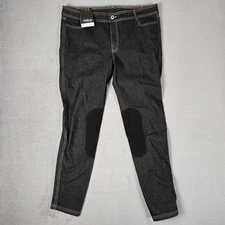 Irideon Jeans Womens 34 Stretch Denim Equestrian Riding Patch Breeches NWT