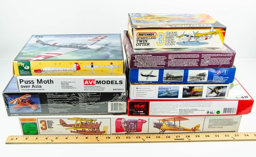 Model Airplane Lot of 9 Kits Matchbox 1/32 Tiger Puss Moth Taifun Gulfhawk - Picture 10 of 10
