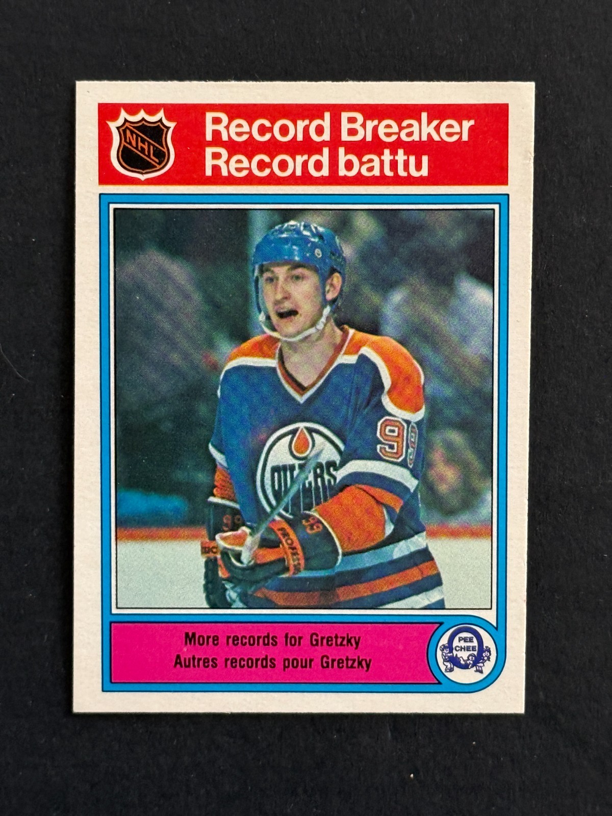 1982 O-Pee-Chee Hockey #1 Wayne Gretzky Record Breaker Edmonton Oilers - NM-MT