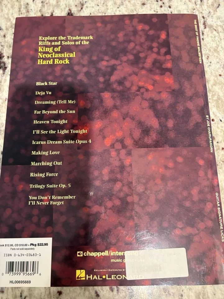 Libro de canciones CD Yngwie Malmsteen The Best Of Guitar Tab Transcriptions partituras Foto 2 de 4