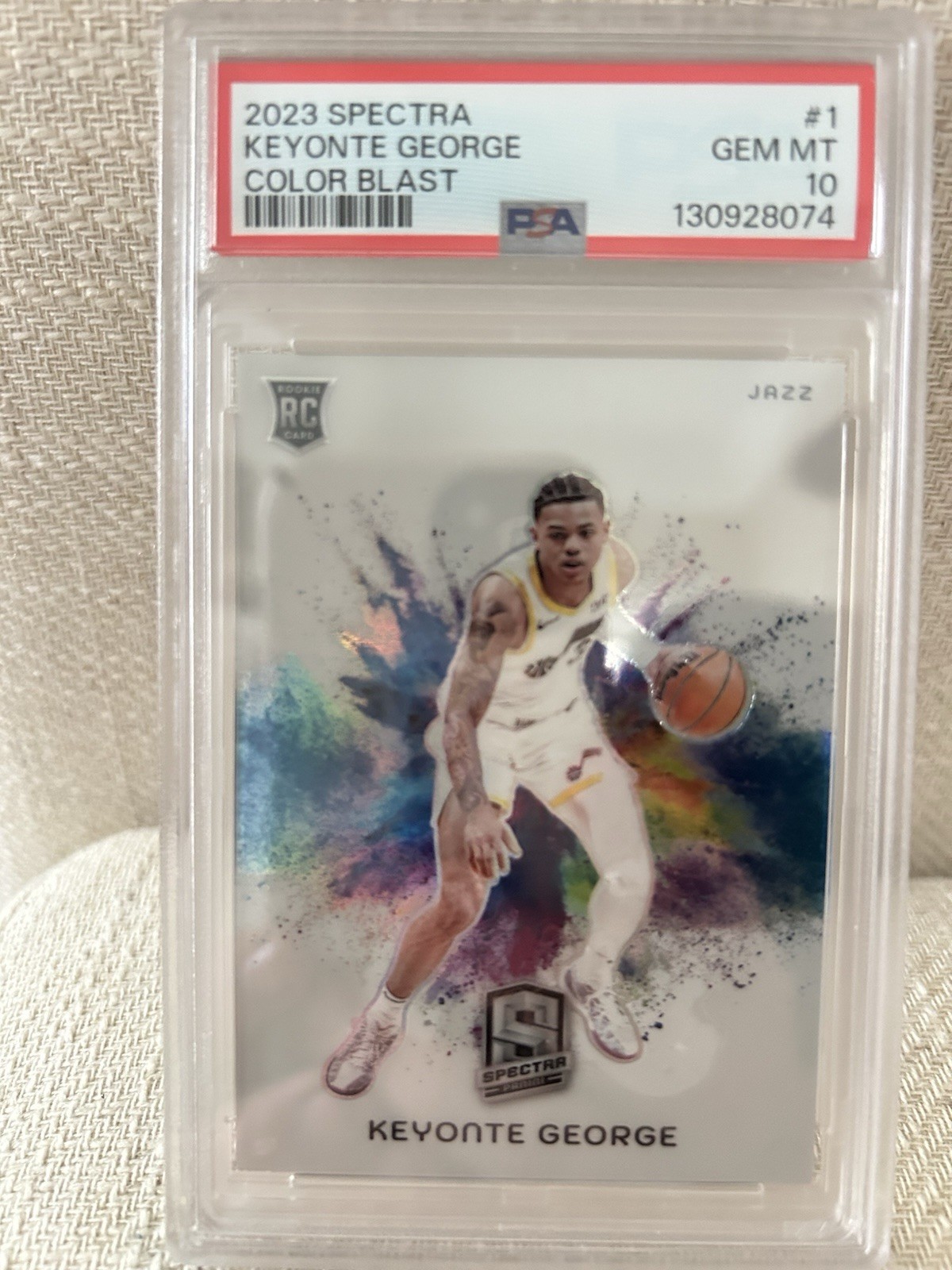 2023-24 Panini Spectra - Keyonte George Rookie Horizontal Color Blast!!