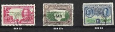 Southern Rhodesia Stamps: SC# 33, 37x & 63; Absolutely NO FAULTS!
