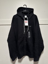 Nike Solo Swoosh Heavyweight Hoodie Hooded Sweatshirt Black DR0403-010 Mens L-T