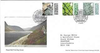 HM QEII N. Irlanda 2022 definitivos de código de barras RM FDC FDI Tallents House SpHS
