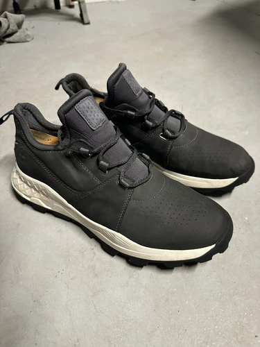 Timberland Brooklyn Lace Oxford Men's Sz 12 Shoes Dark Grey Nubuck