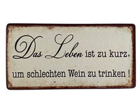 KüHlschrankmagnet - Das Leben Ist Zu Kurz Um Schlechten Wein Zu Trinken