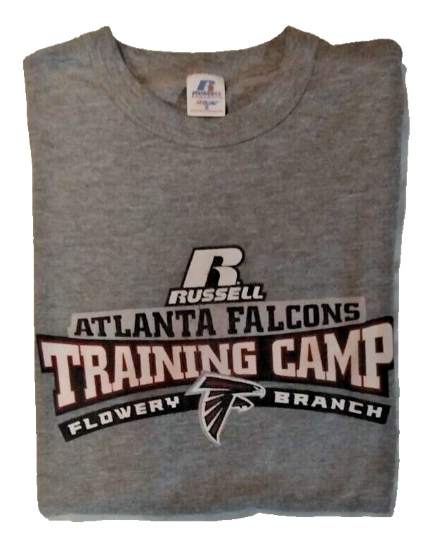 Russell Athletics Adult Atlanta Falcons Training Camp Gray T-Shirt Size S