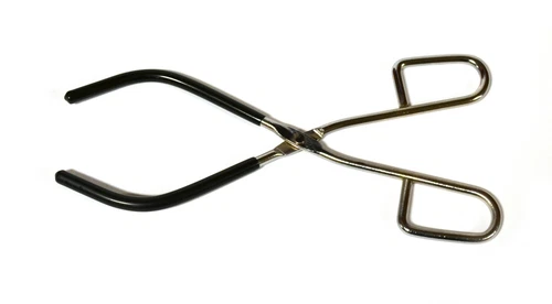 Beaker Tongs, Rubber Coated Ends, Nickel Plated 1/4" Steel, 50mL - 2000mL cap.