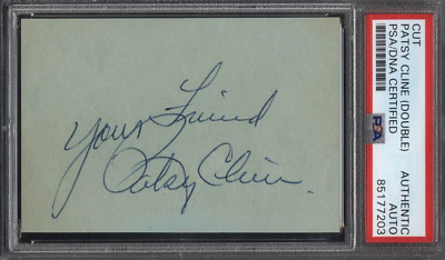 PATSY CLINE Iconic Country Singer Double Signed (2) Autographed Cut ...