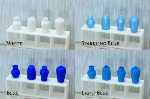 Set Of Four Small Vases - Dollhouse Miniature 1:12 Miniature Dollhouse Furniture - Picture 20 of 34