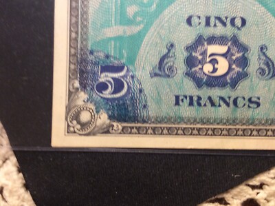 1944 FRANCE 5 FRANCS,WWII,MILTARY CURRENCY,BU,**RARE**GEM | eBay