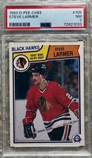 1983 O-PEE-CHEE OPC STEVE LARMER RC PSA 7