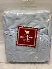 Amy Coe MOD BABY Blue Polka Dotted Crib Sheet Limited Edition 52x28