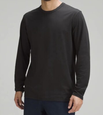 Lululemon Herren ''Fundamental'' Langarm T-Shirt in Schwarz Style LM3BWBS Größe S