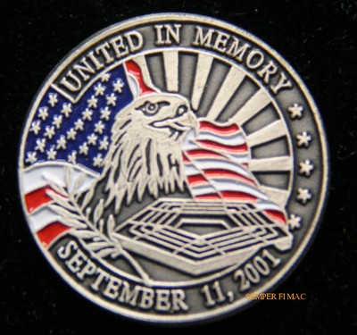 9-11-01 TWIN TOWERS-PENTAGON HAT LAPEL PIN UP NY PA VA US EAGLE ...
