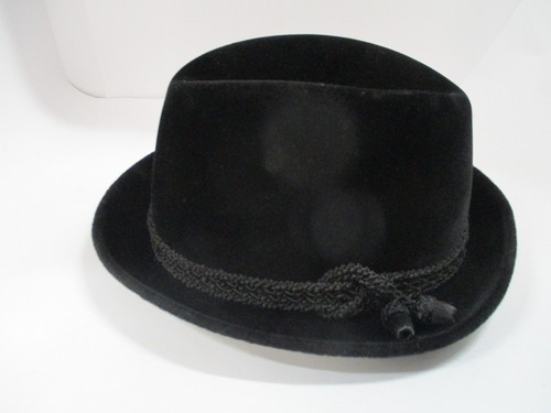 Vintage Anton Peschel Dinkelsbuhl Black Fedora Made In West Germany Garmisch EUC